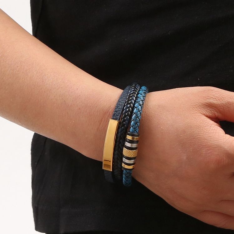 Leather And Stainless Steel Bracelet image 6