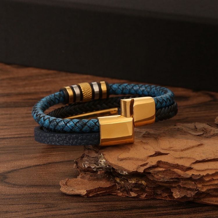 Leather And Stainless Steel Bracelet image 5