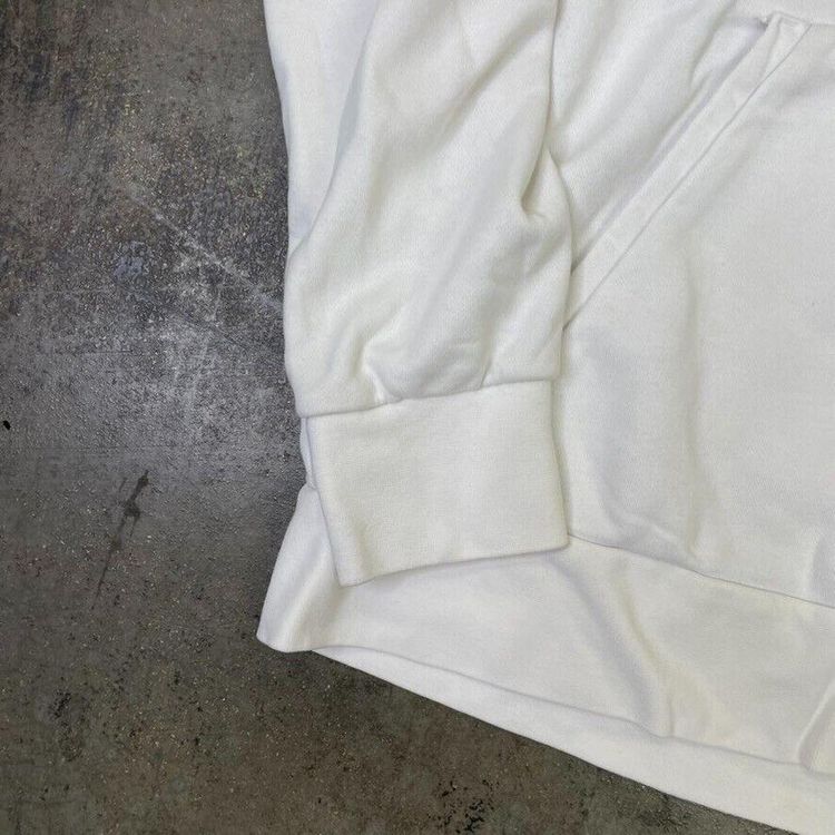Adidas Hoodie Spellout Y2K Pull Over Sports Sweatshirt, White, Mens Medium image 7