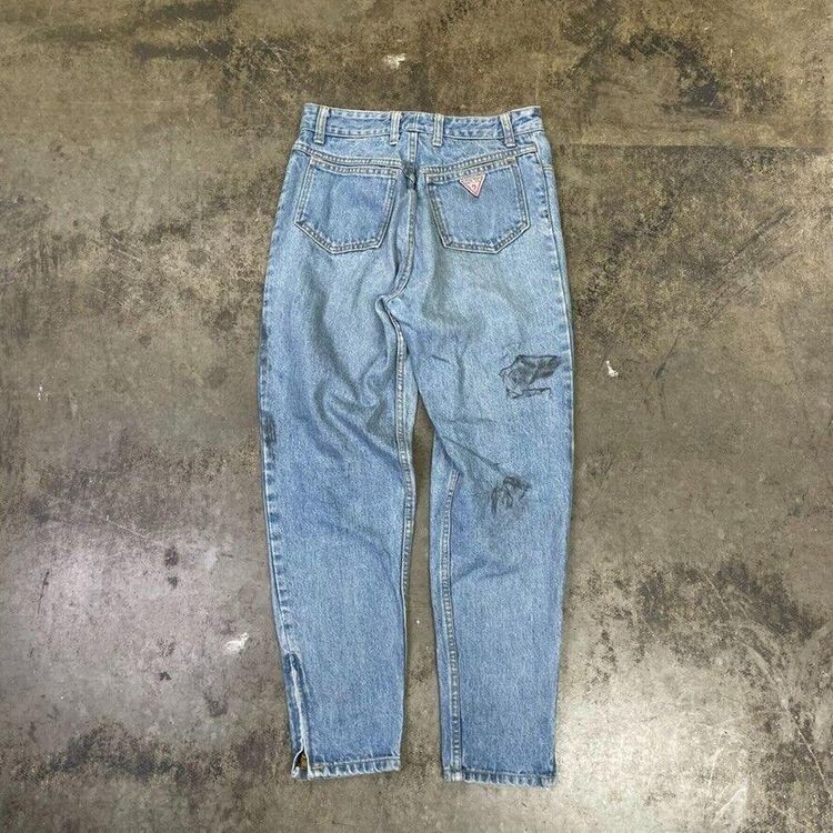 Guess Denim Jeans Y2K Vintage Trousers, Washed Blue, Womens 30 image 5