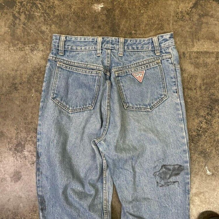 Guess Denim Jeans Y2K Vintage Trousers, Washed Blue, Womens 30 image 7