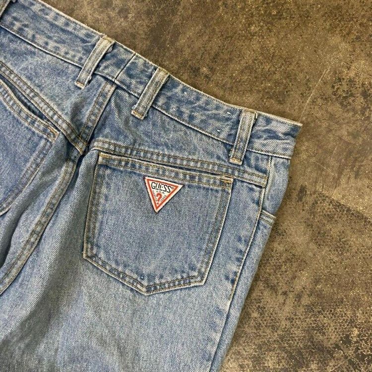 Guess Denim Jeans Y2K Vintage Trousers, Washed Blue, Womens 30 image 8