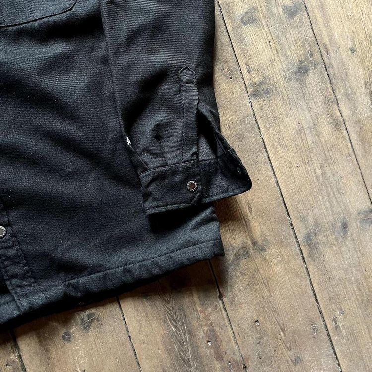 Dickies Over Shirt Y2K Button Up Fleece Lined Workwear Jacket, Black, Mens Small image 5