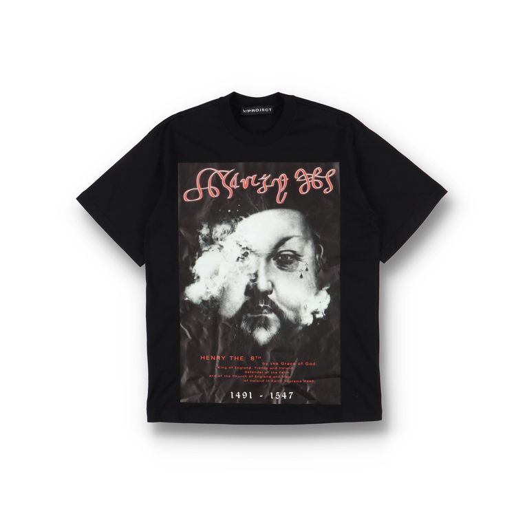 Y/Project Black Henry The 8th Logo Oversized T-Shirt 1