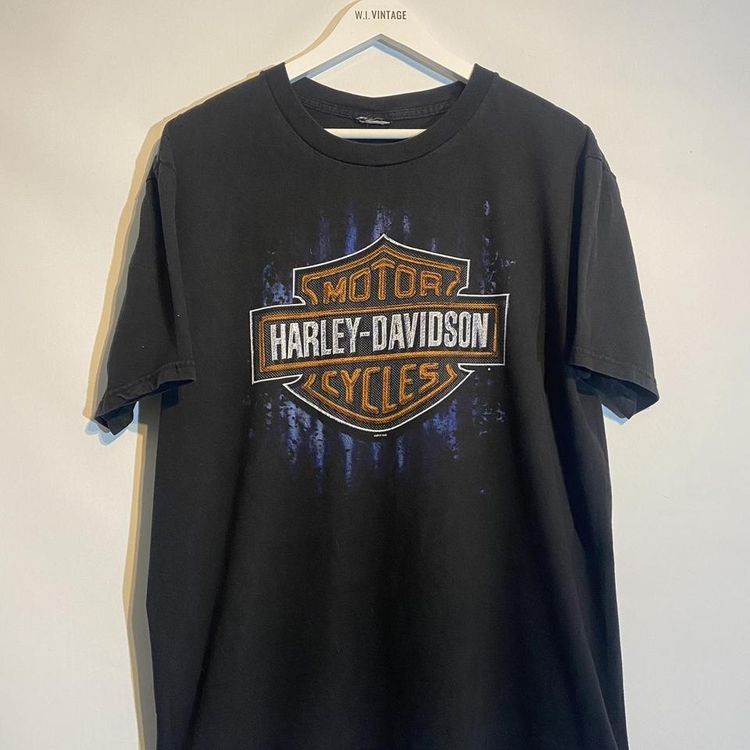 Harley Davidson Harley Davidson Vintage HD-2011 T-shirt size XL  Hawkeye Coralville Iowa. Amazing print good conditi product image