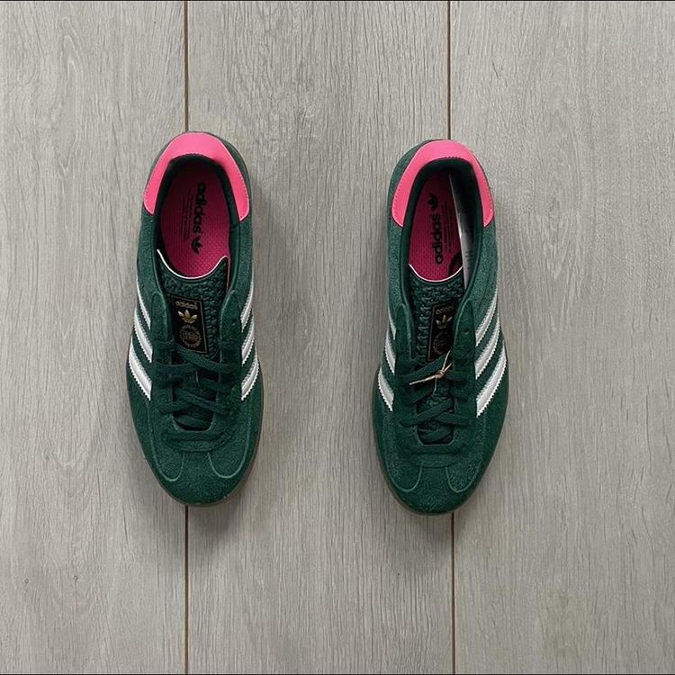 Adidas Gazelle Indoor Collegiate Green Lucid Pink  - UK 5 imagen 2