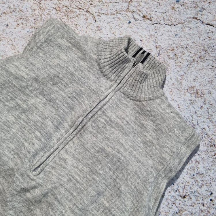 Adidas Pullover Jumper Sweater Top Sleeveless Vest - Size L Grey image 2