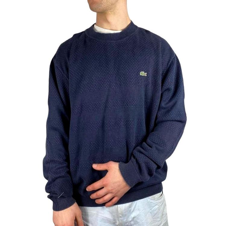 722. Lacoste Navy Long Sleeved Sweatshirt Size Mens XL obraz 2