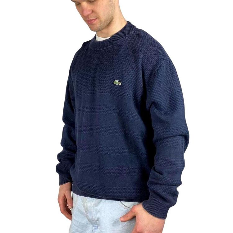 722. Lacoste Navy Long Sleeved Sweatshirt Size Mens XL image 1