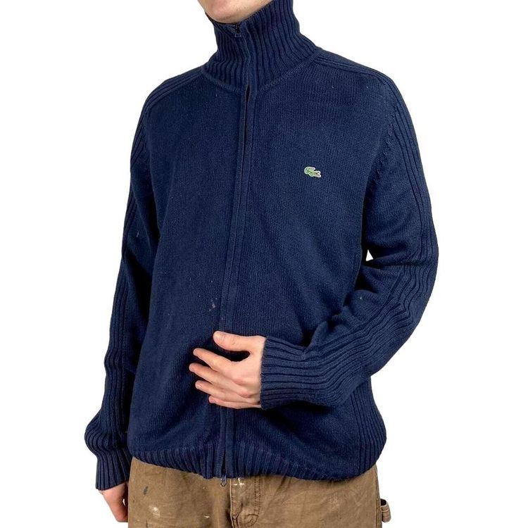 Lacoste Blue Long Sleeved Full Zip Turtle Neck Jumper Size Mens M image 2