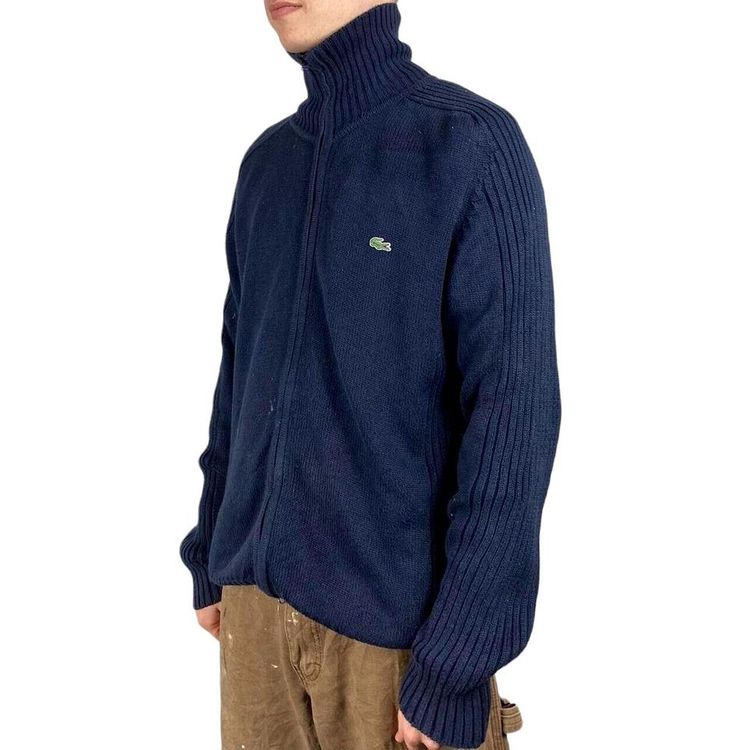 Lacoste Blue Long Sleeved Full Zip Turtle Neck Jumper Size Mens M image 1