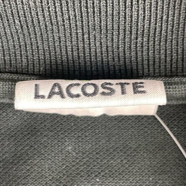 Lacoste Black Half Button Short Sleeved Polo Shirt For Mens Size XL obraz 3