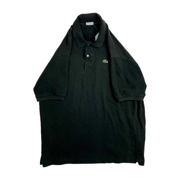 Lacoste Black Half Button Short Sleeved Polo Shirt For Mens Size XL image 1
