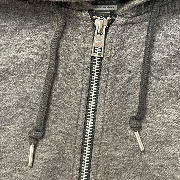 Nike Grey Long Sleeved Full Zip Hoodie For Mens Size L 3