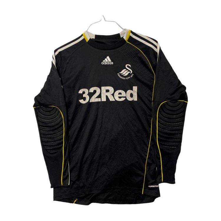 Adidas Black Swansea City Long Sleeved Football Jersey For Mens S 3