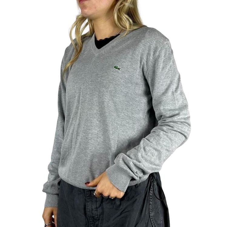 Lacoste Grey Long Sleeved Pullover Sweatshirt Size Mens S image 1