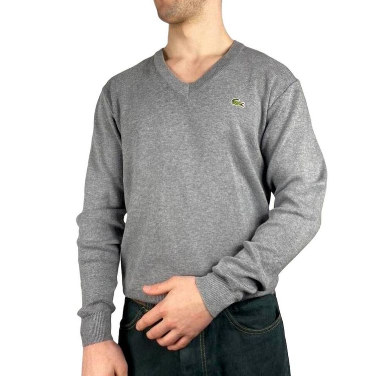 Lacoste Grey Full Sleeve Sweatshirt Size Mens M imagen 2
