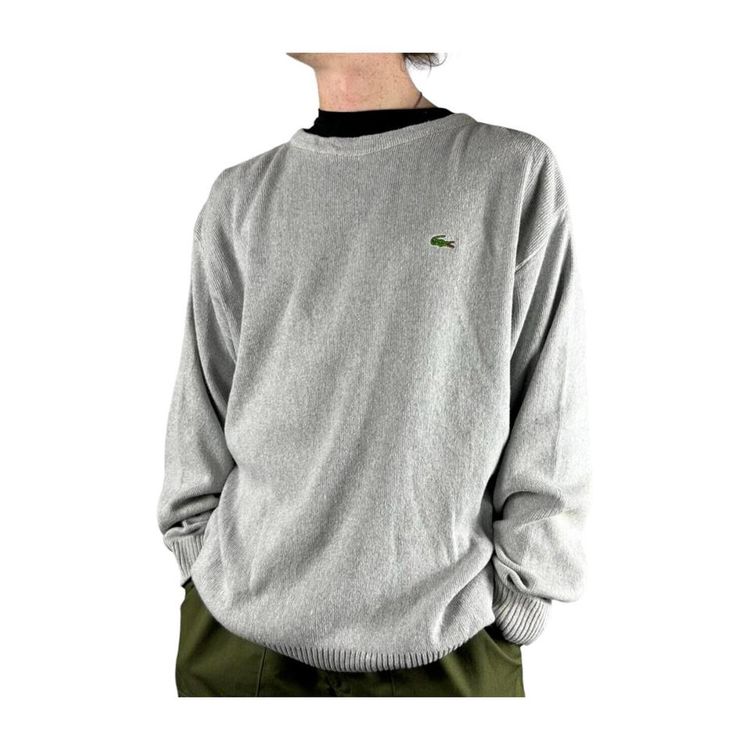 Lacoste Grey Long Sleeved Pullover Sweatshirt Size Mens L image 1