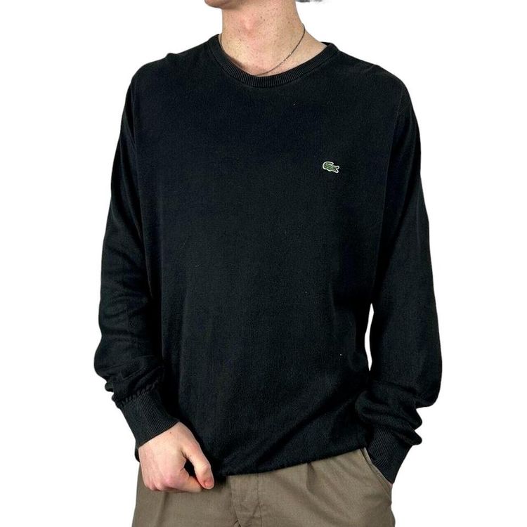 Lacoste Black Long Sleeved Pullover Jumper Size Mens M image 2