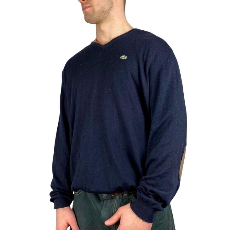 Lacoste Blue Full Sleeve Pullover Sweatshirt Size Mens XL imagen 2