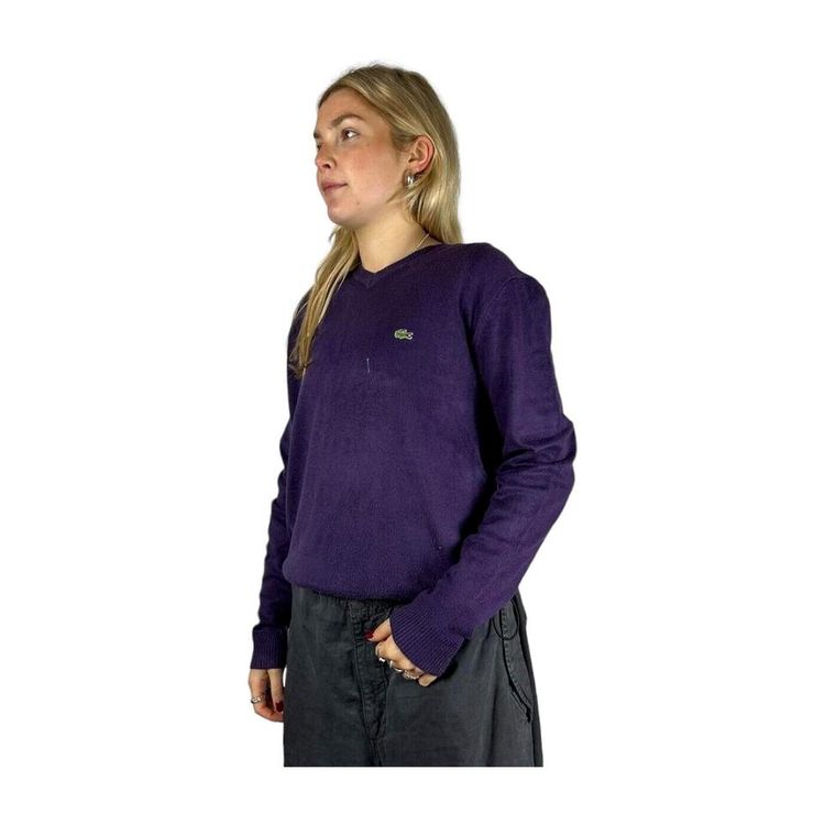 Lacoste Purple Long Sleeved Pullover Sweatshirt Size Mens XL image 1