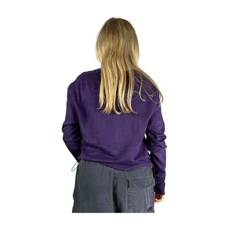 Lacoste Purple Long Sleeved Pullover Sweatshirt Size Mens XL image 2