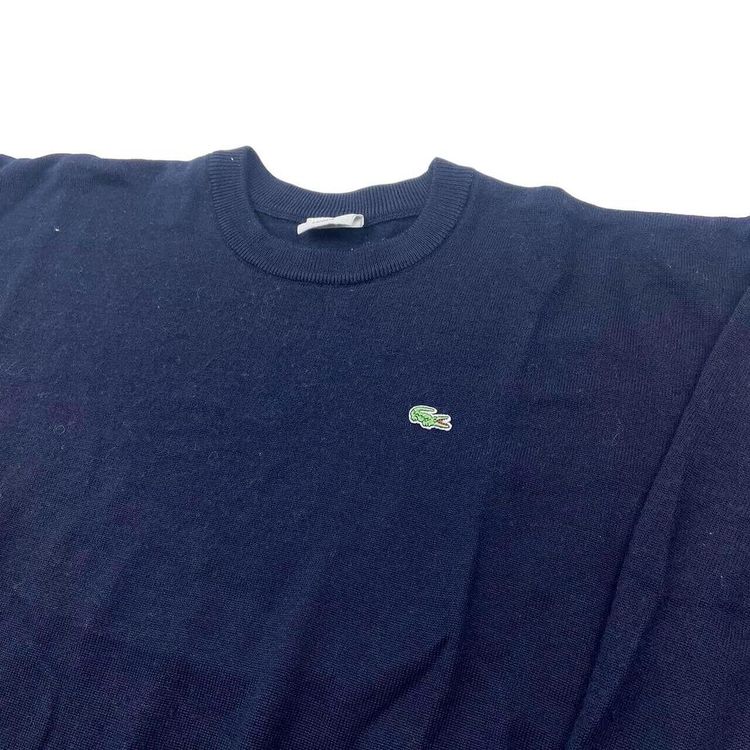 LACOSTE Navy Long Sleeved Knitted Sweater Size Mens L imagen 2