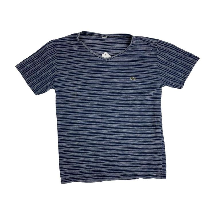 Lacoste Grey Purple Short Sleeved T-Shirt For Mens Size XS image 1