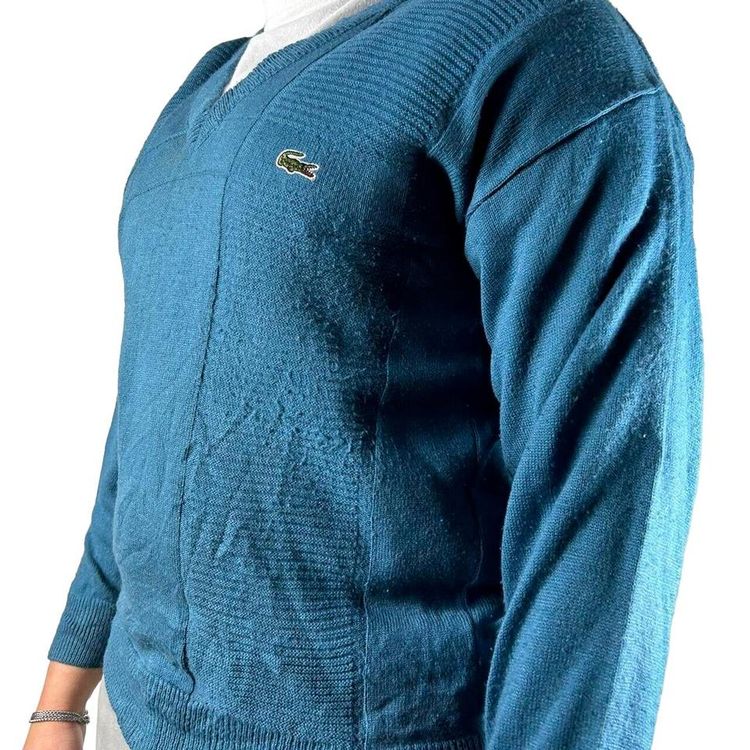 Lacoste Blue Long Sleeved Pullover Sweatshirt Size Mens XL image 2