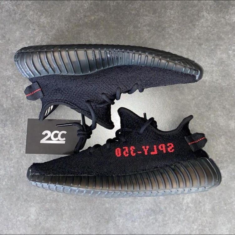 - Adidas Yeezy Boost 350 V2 Black Red (Bred) image 1