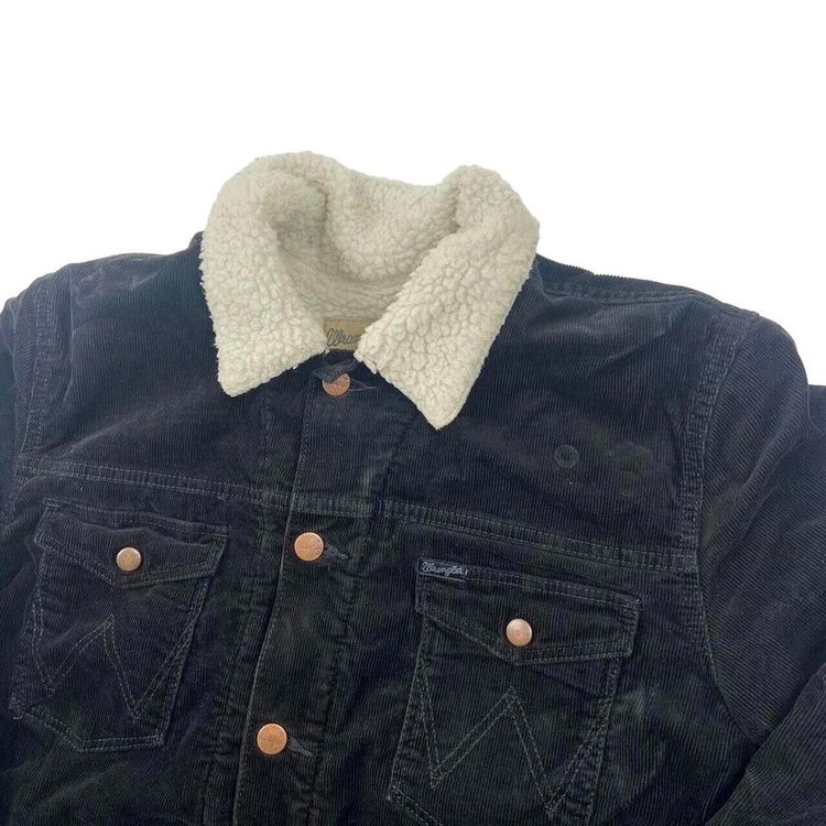 Wrangler Black Long Sleeved Button Down Jacket Size Mens M 2