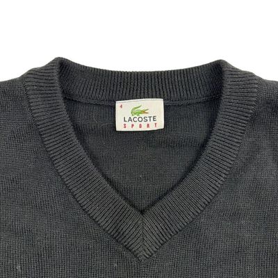 Lacoste Black Long Sleeved Pullover Sweatshirt Size Mens S 3