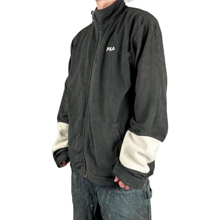 Fila Black Long Sleeved Full Zip Sweatshirt Size Mens XXL image 1
