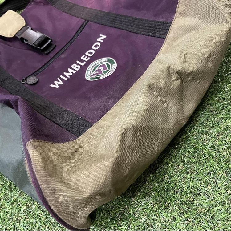 Purple & khaki Wimbledon side bag image 1