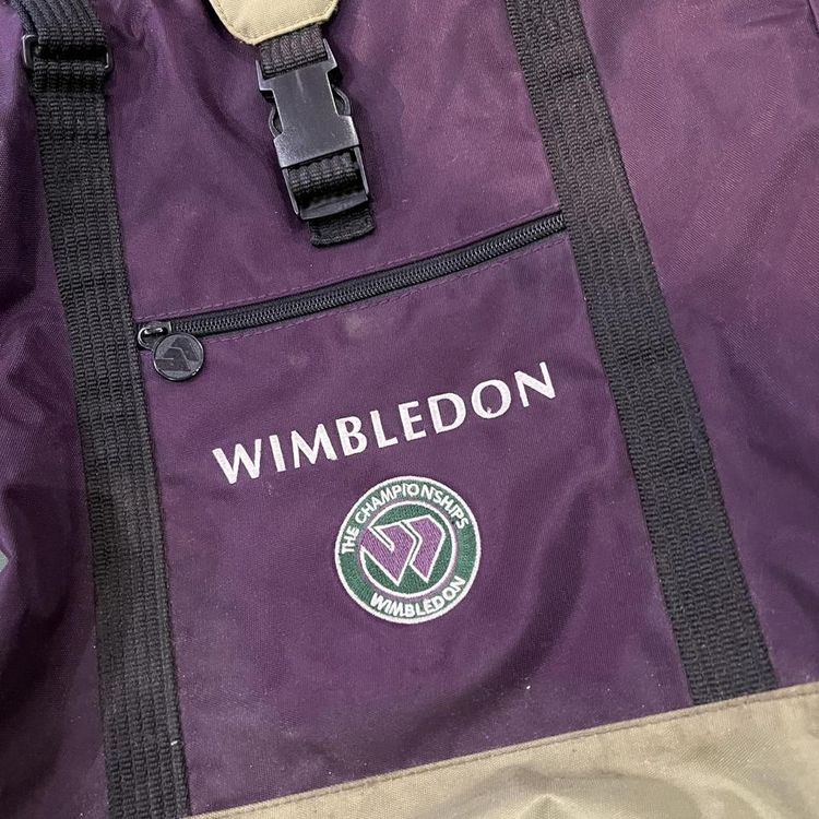 Purple & khaki Wimbledon side bag image 2