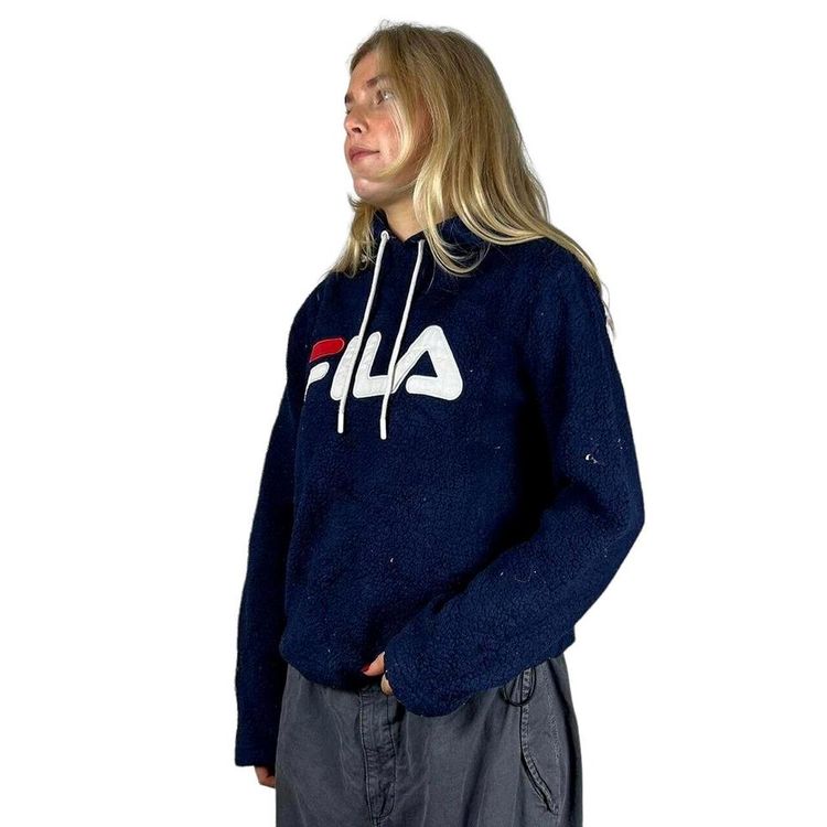 Fila Blue Long Sleeved Pullover Hoodie Size Mens M 1
