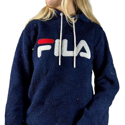 Fila Blue Long Sleeved Pullover Hoodie Size Mens M 2