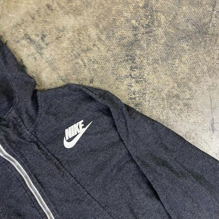 Nike Hoodie Y2K Swoosh Full-Zip Sweatshirt, Dark Grey, Mens Small 4