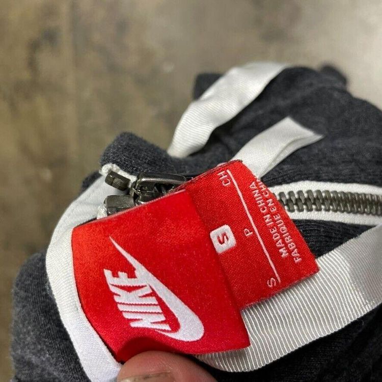 Nike Hoodie Y2K Swoosh Full-Zip Sweatshirt, Dark Grey, Mens Small 5