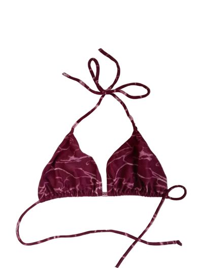 Y2K burgundy bikini top M
