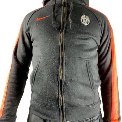 Nike Juventus Black Orange Striped Long Sleeved Full Zip Hoodie Size Mens M 2