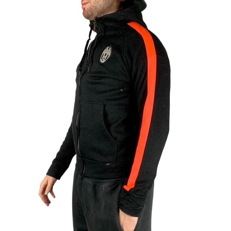 Nike Juventus Black Orange Striped Long Sleeved Full Zip Hoodie Size Mens M