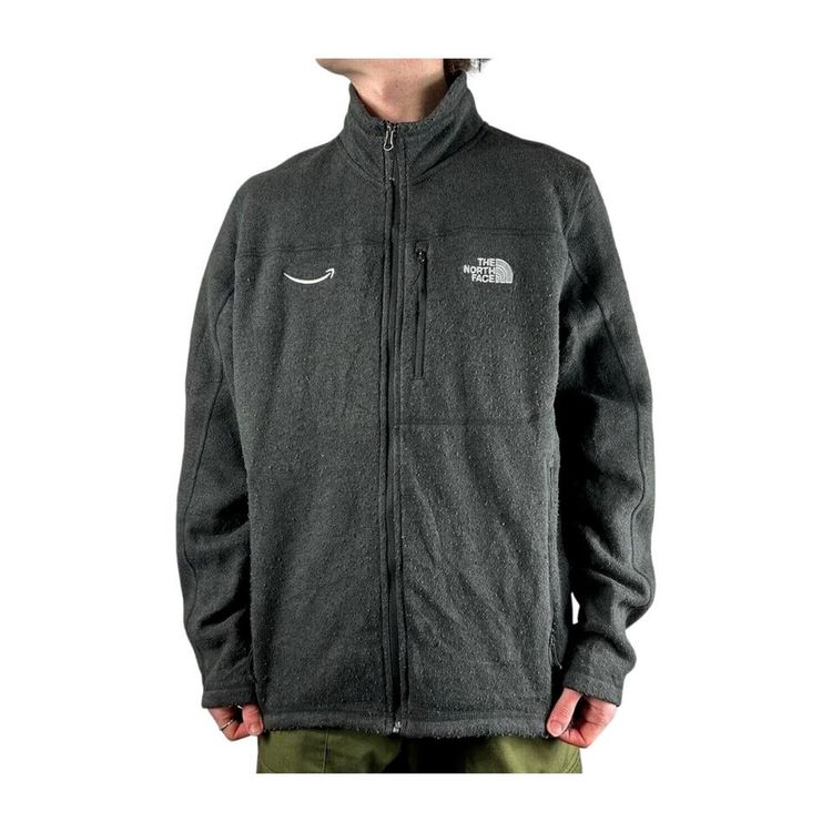 The North Face Grey Long Sleeved Full Zip Fleece Sweatshirt Size Mens L 2