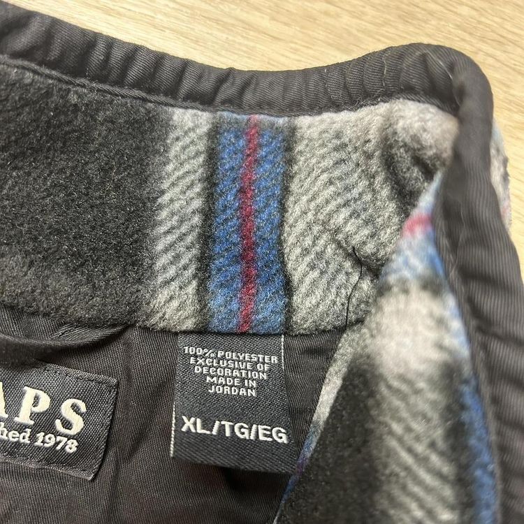 Chaps blue, grey & black checked funky fleece pullover jumper. image 4