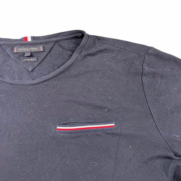 Tommy Hilfiger Blue Red T-shirt Polo Top Size Mens XXL image 3