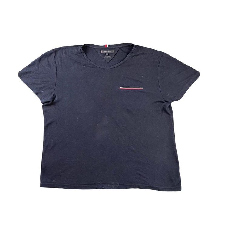 Tommy Hilfiger Blue Red T-shirt Polo Top Size Mens XXL