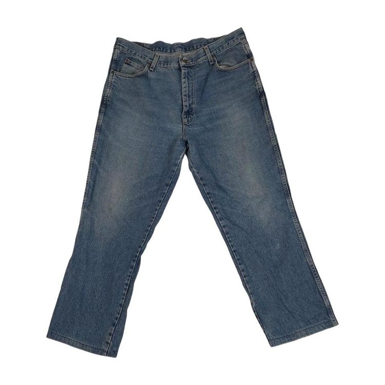 Wrangler Medium Wash Blue Denim Jeans For Mens 40W 29L image 1