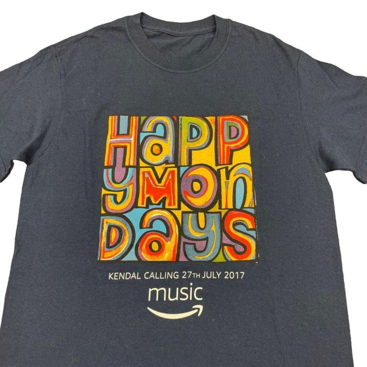 Delta Magnum Printed Happy Mondays Blue Short Sleeve T-shirt Mens Small image 2