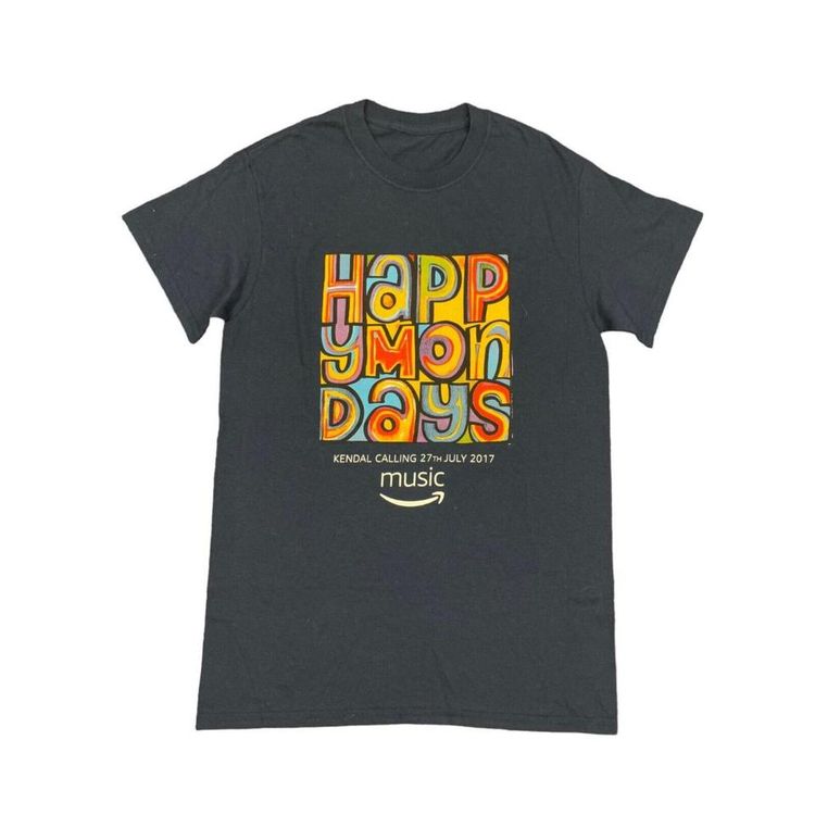 Delta Magnum Printed Happy Mondays Blue Short Sleeve T-shirt Mens Small image 1