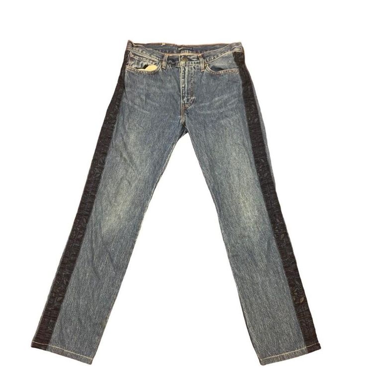 Levis Dark Blue Reworked Medium Wash Jeans Size 32W 30L 1
